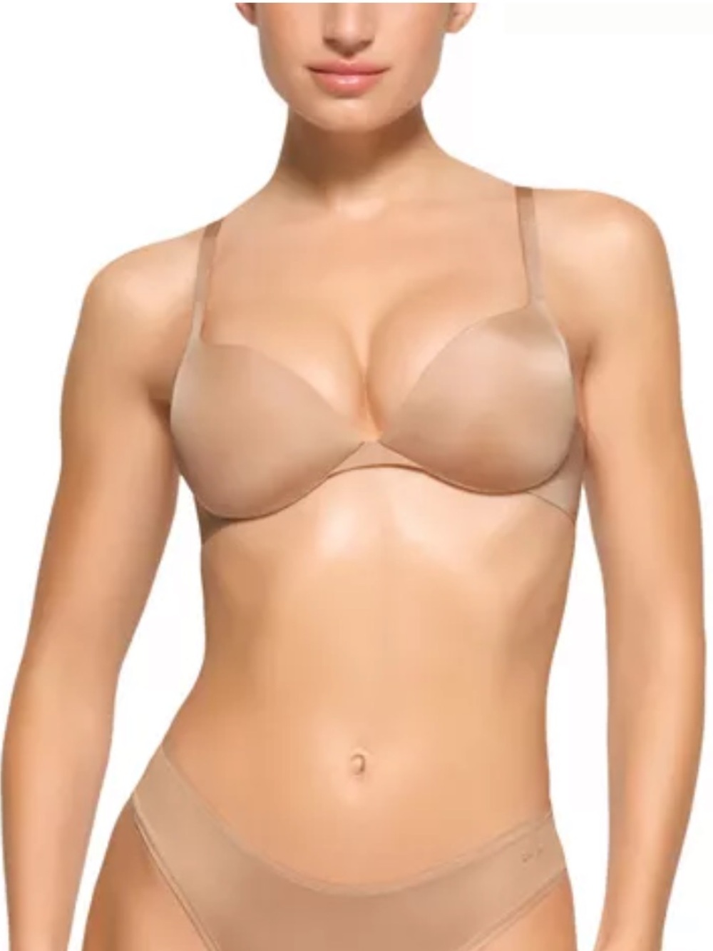 Skims Ultimate Push Up Plunge Bra Clay